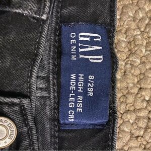 GAP Women's Black High Rise Wide-Leg Jeans